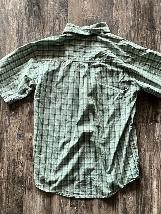 Wrangler Green Plaid Button-Up Shirt - Picture 3 of 3